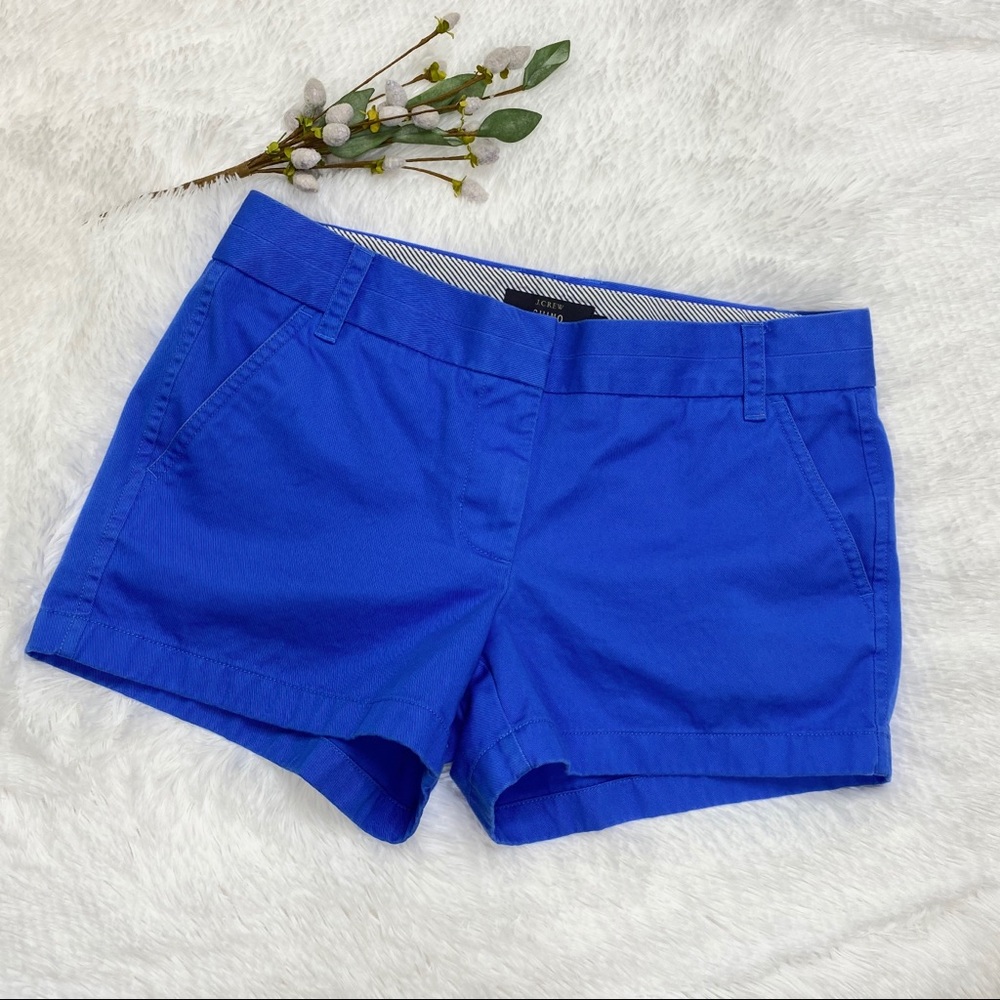 J. Crew Royal Blue Chino Shorts 3” Inseam Size 4